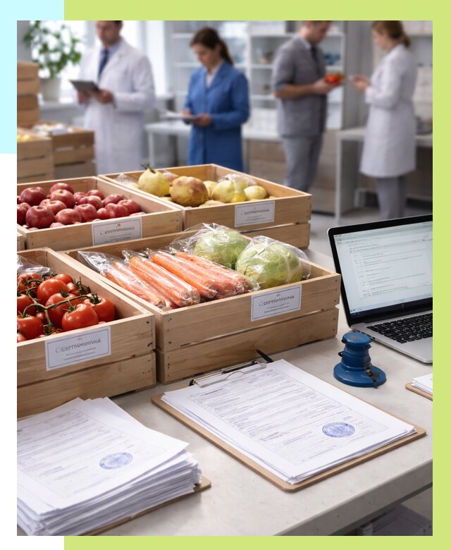 Сертификация овощей и фруктов в Зеленокумске от 8655 р. | Алешин-Злм