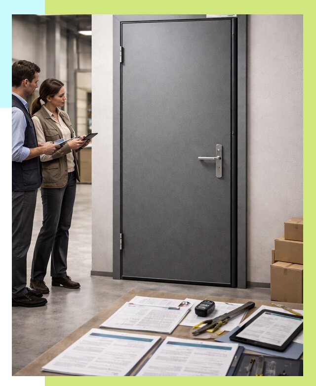 Сертификация противопожарных дверей в Зеленокумске от 9164 р. | Алешин-Злм