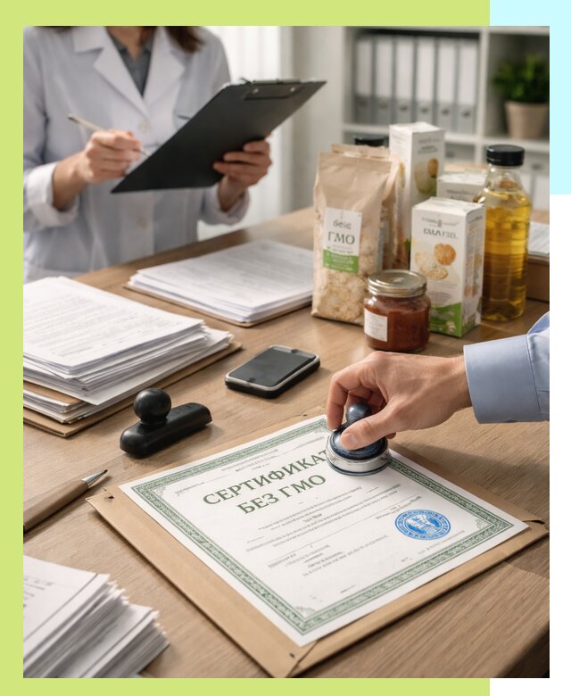 Получение сертификата Без ГМО для продукции в Зеленокумске