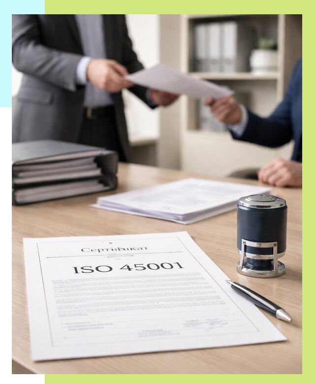 Сертификат ISO 45001 в Зеленокумске под ключ от 45819 р. | Алешин-Злм
